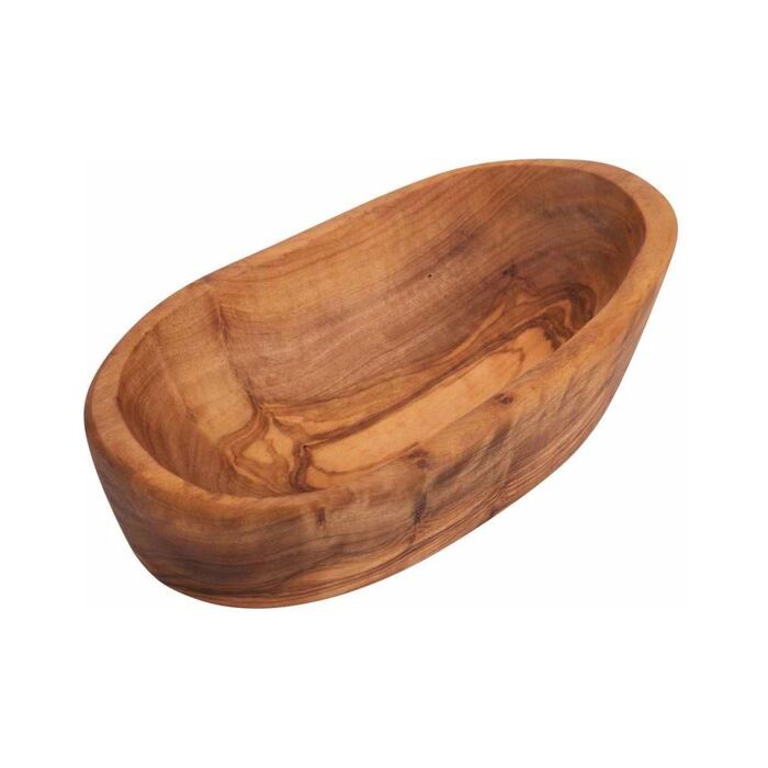 Schaal rustique olijfhout ovaal 17 cm Schaal rustique olijfhout ovaal 17 cm