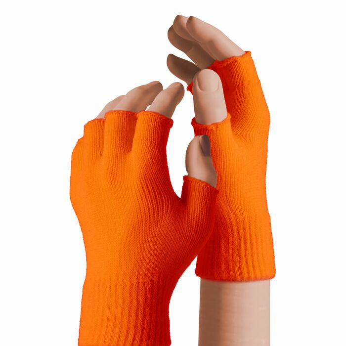 Vingerloze handschoen oranje Vingerloze handschoen oranje