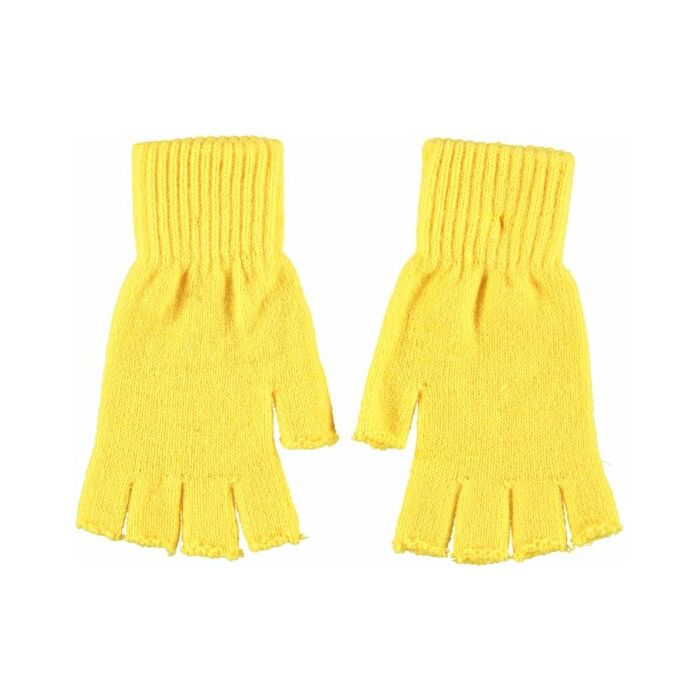 Vingerloze carnaval handschoenen geel - Apollo Vingerloze carnaval handschoenen geel - Apollo