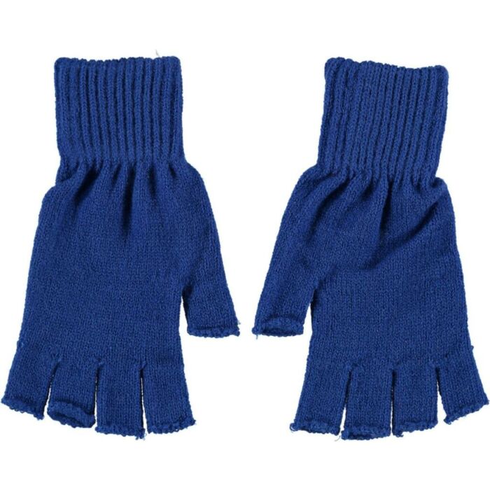 Vingerloze carnaval handschoenen kobalt blauw - Apollo