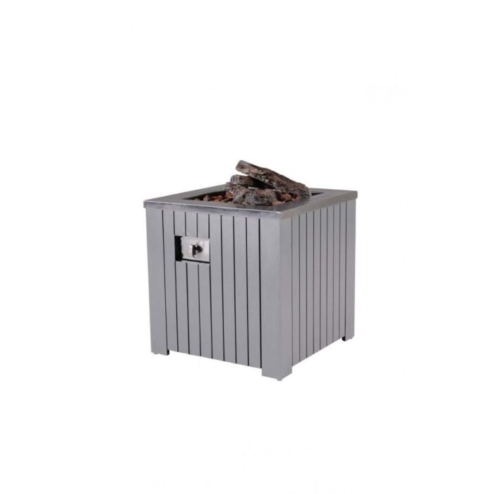 Garden Impressions Cozy Living sfeerhaard Faro arctic grey alu 60x60 Garden Impressions Cozy Living sfeerhaard Faro arctic grey alu 60x60