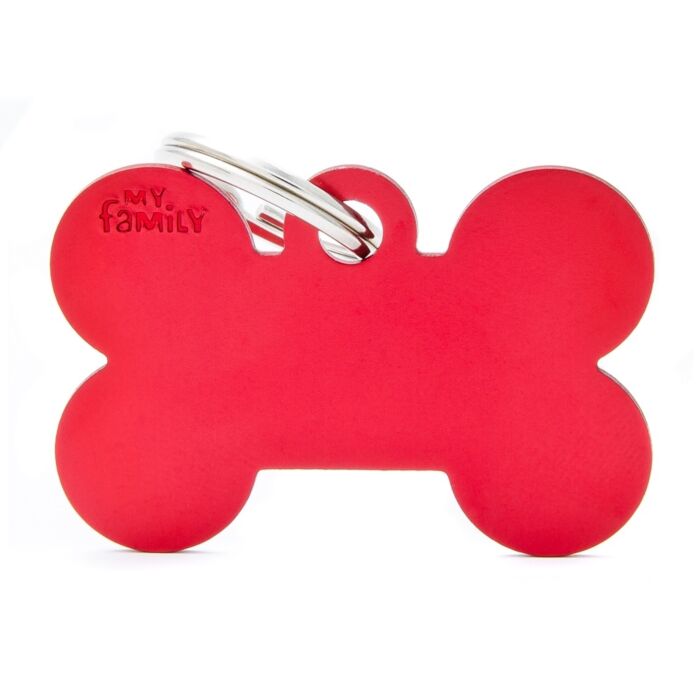Big Bone Aluminium Red - ID tag Big Bone Aluminium Red - ID tag