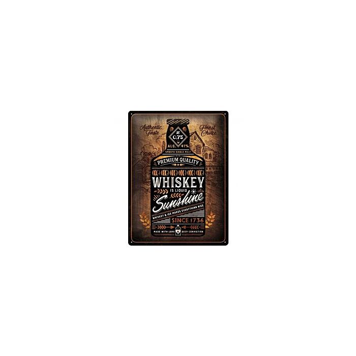 Tin Sign 30 X 40 Whiskey Sunshine