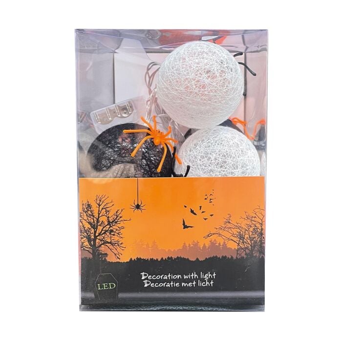 Halloween decoratie lampjes met spinnen Halloween decoratie lampjes met spinnen