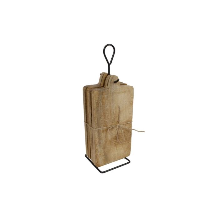 Onderbord met standaard XL naturel s4 hout L 35 cm