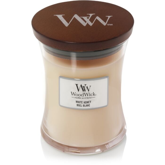 White Honey medium Candle - Woodwick