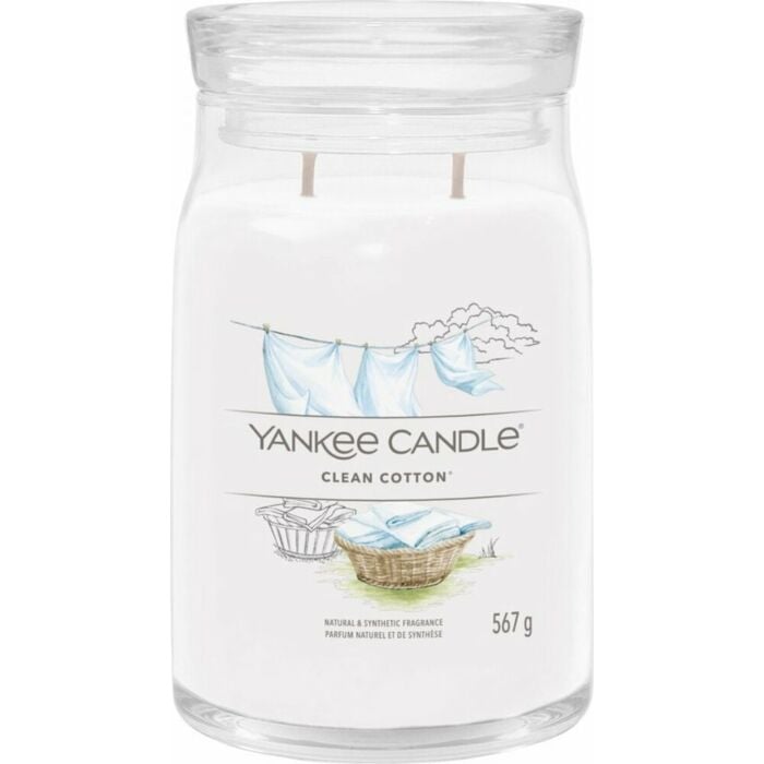 Clean Cotton Signature large Jar - Yankee Candle Clean Cotton Signature large Jar - Yankee Candle
