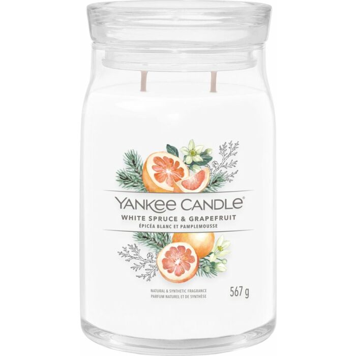 White Spruce & Grapefruit Signature Large Jar - Yankee Candle White Spruce & Grapefruit Signature Large Jar - Yankee Candle