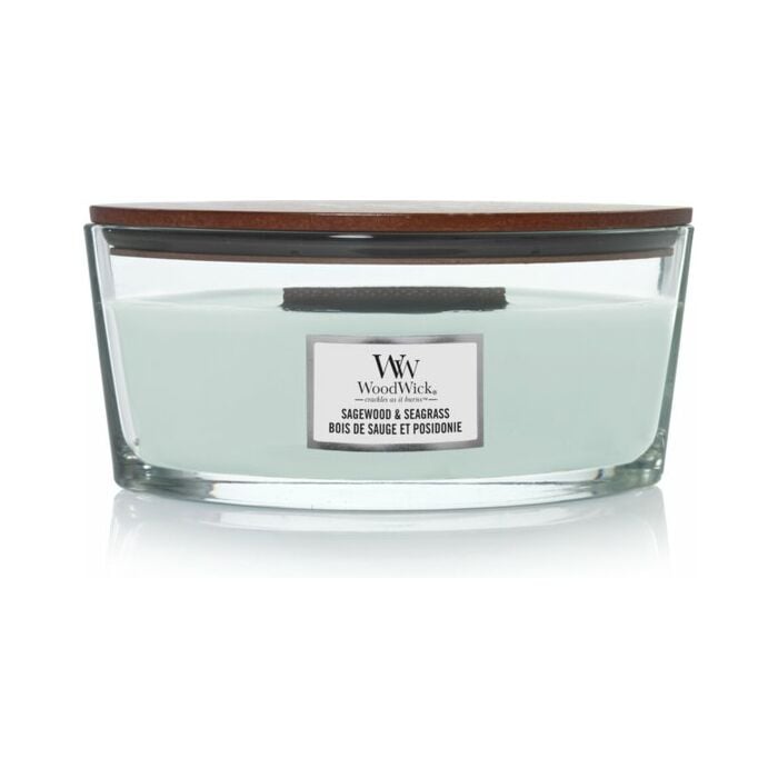 Sagewood & Seagrass Ellipse Candle - WoodWick Sagewood & Seagrass Ellipse Candle - WoodWick