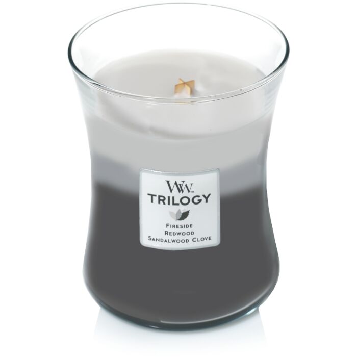 Trilogy warm Woods Medium Candle - Woodwick