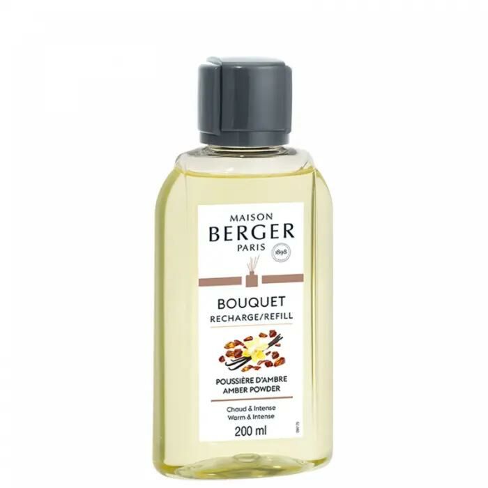 Navulling parfumverspreider met sticks 200ml Poussière d'Ambre - Lampe Berger