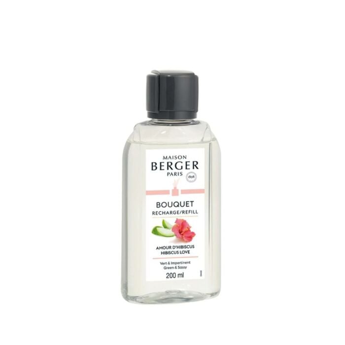 Navulling parfumverspreider met sticks 200ml Amour d'Hibiscus - Lampe Berger Navulling parfumverspreider met sticks 200ml Amour d'Hibiscus - Lampe Berger