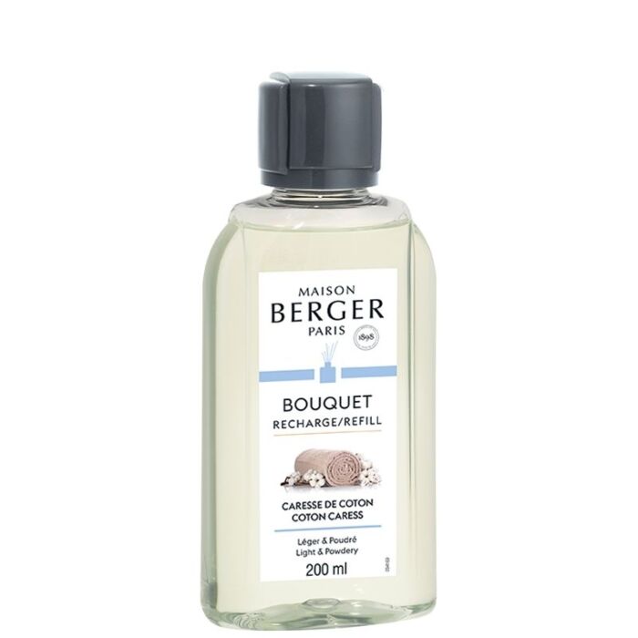 Navulling parfumverspreider met sticks caresse de coton 200 ml - Lampe Berger