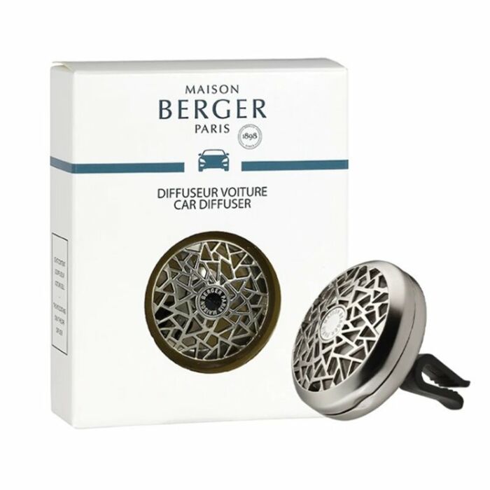 Losse Diffuser autoparfum Graphic nickel mat - Lampe Berger