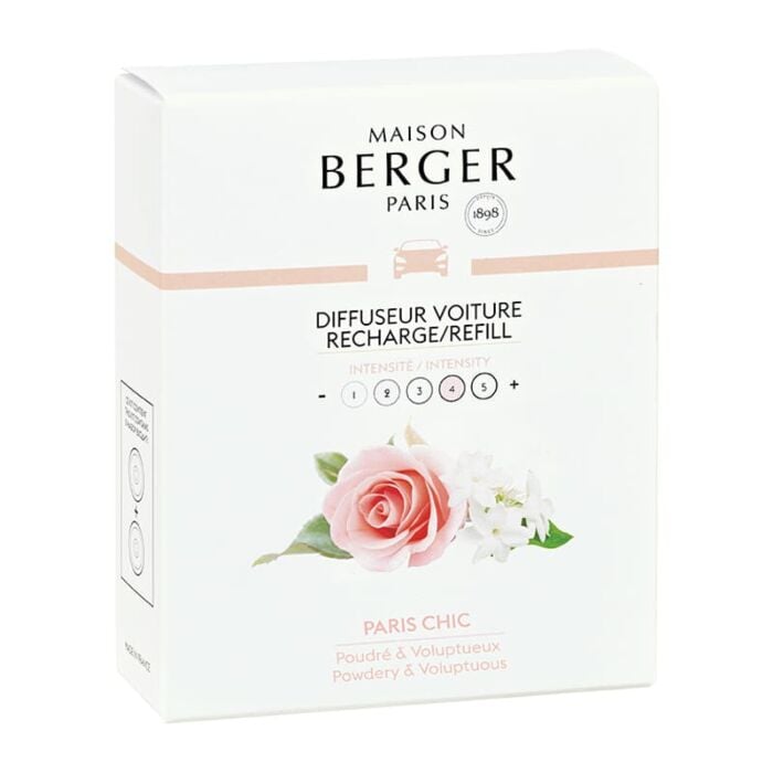 Autoparfum navulling 2 stuks Paris chic - Lampe Berger