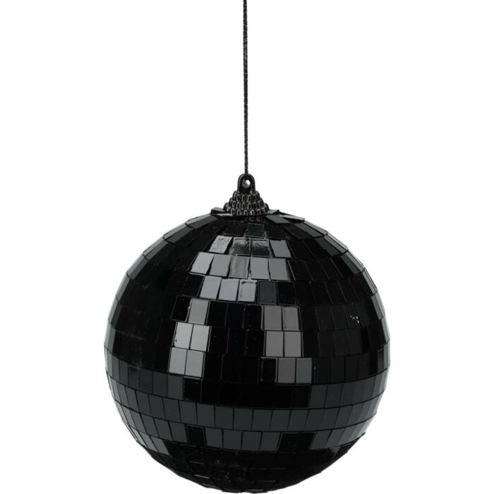 Spiegelbal zwart 10 cm Spiegelbal zwart 10 cm