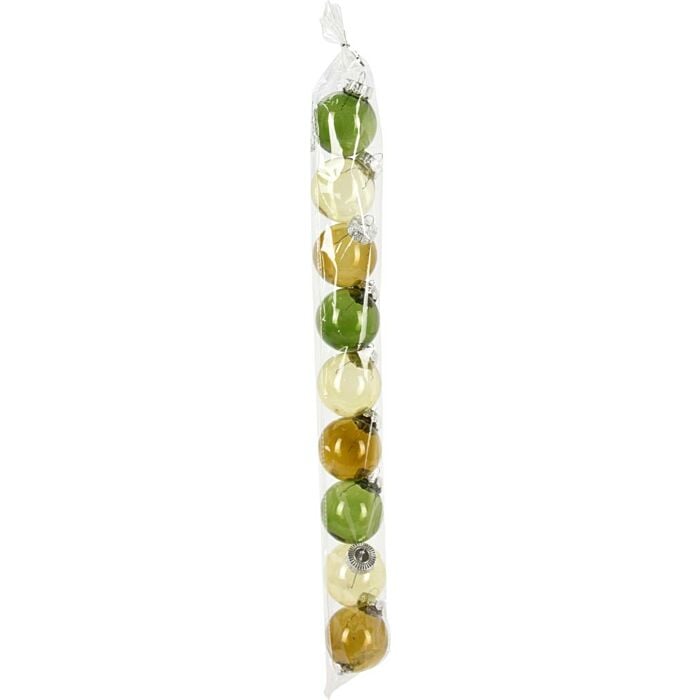 Kerstbal set Ø 6 cm woodland groen set van 9 Kerstbal set Ø 6 cm woodland groen set van 9