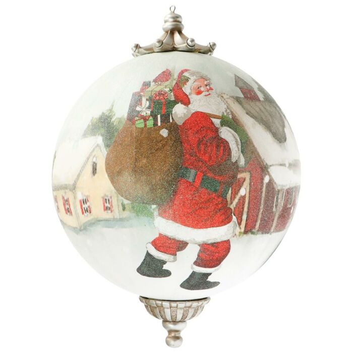 Kerstbal kerstman zilver Ø 25 cm Kerstbal kerstman zilver Ø 25 cm