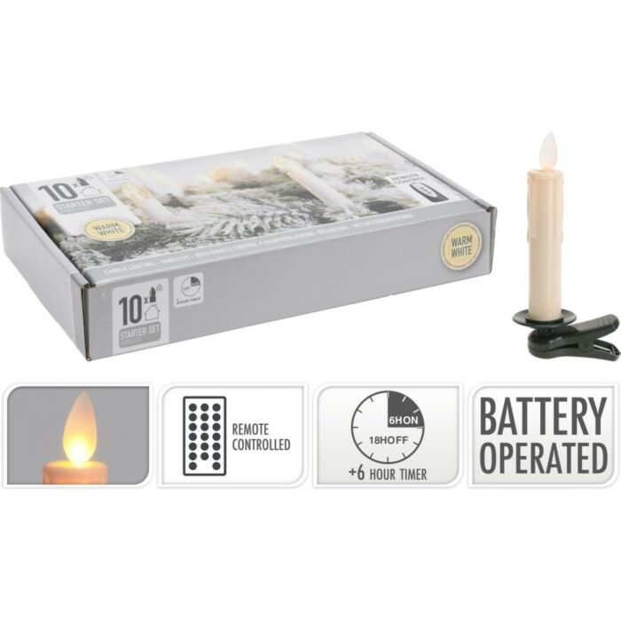 Kaarsenverlichting met timer 10 stuks Kaarsenverlichting met timer 10 stuks