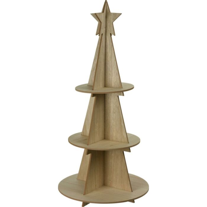 Etagere kerstboom hout 79 cm