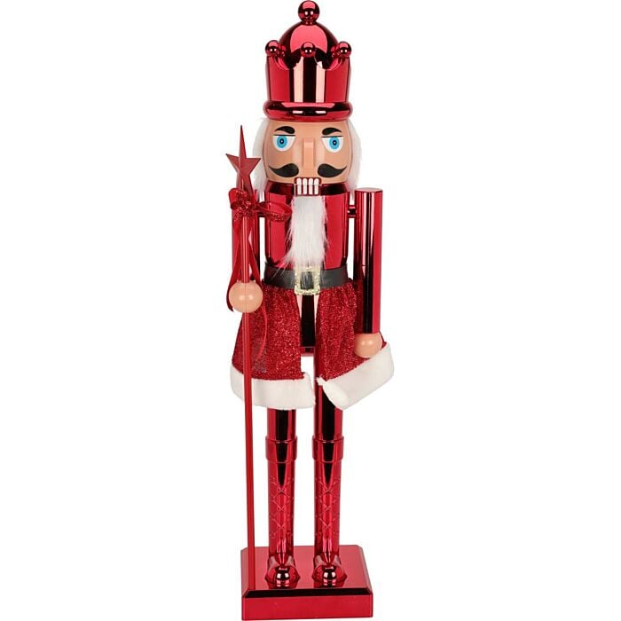 Notenkraker staand rood 60 cm Notenkraker staand rood 60 cm