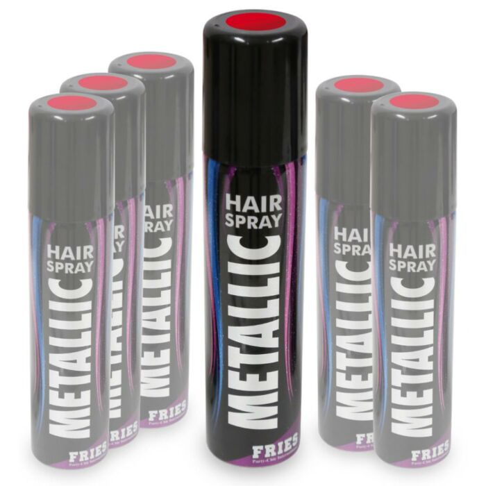 Haar spray metallic rood 100 ml Haar spray metallic rood 100 ml