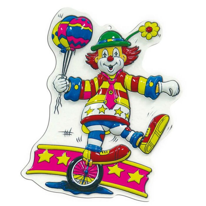 Clown sticker eenwieler 40 cm