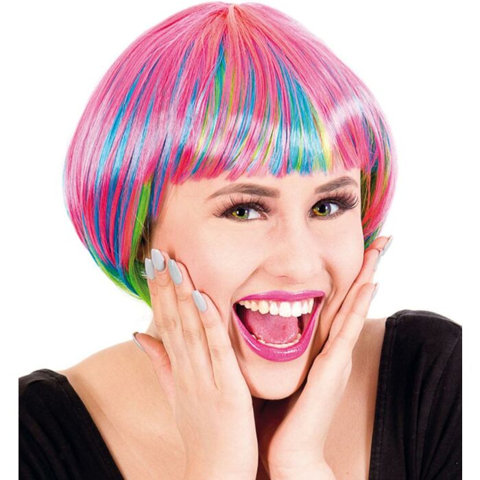 Pruik party regenboog Pruik party regenboog