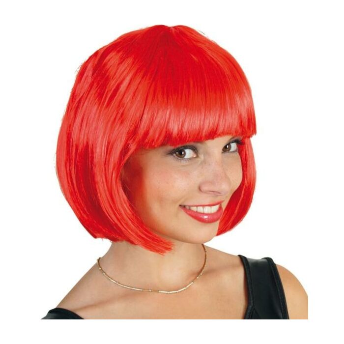 Pruik Lola Neon Rood