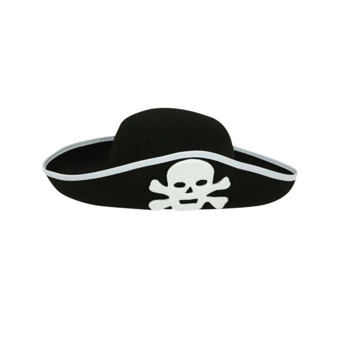 Piratenhut schwarz 56 cm Piratenhut schwarz 56 cm