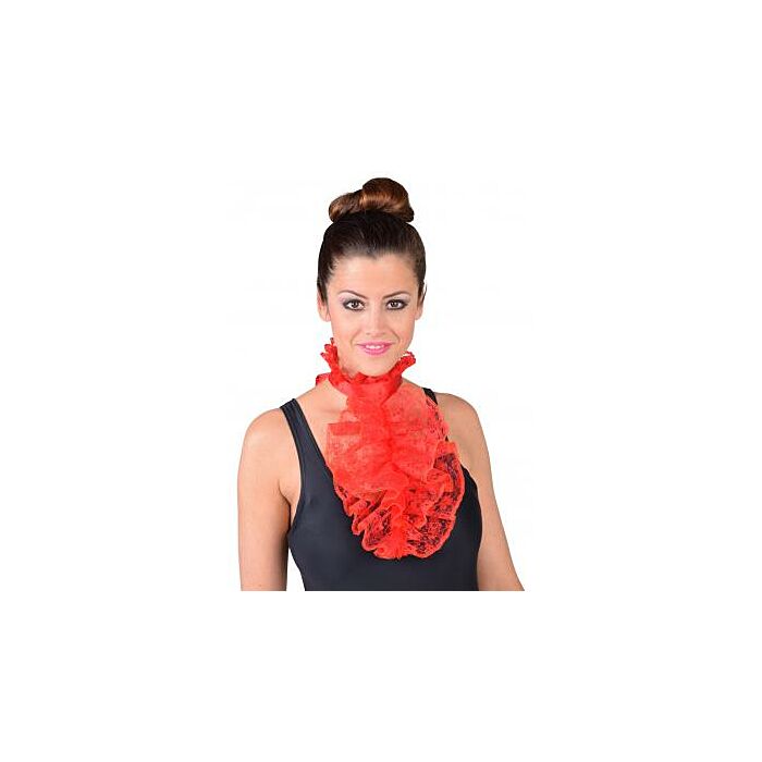 Luxe jabot kant rood Luxe jabot kant rood