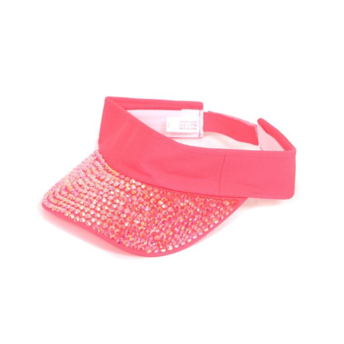 Zonneklep strass roze Zonneklep strass roze