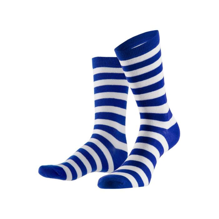 Sokken gestreept blauw wit 41-47 Sokken gestreept blauw wit 41-47