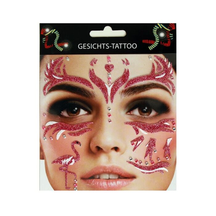 Gezicht sticker flamingo