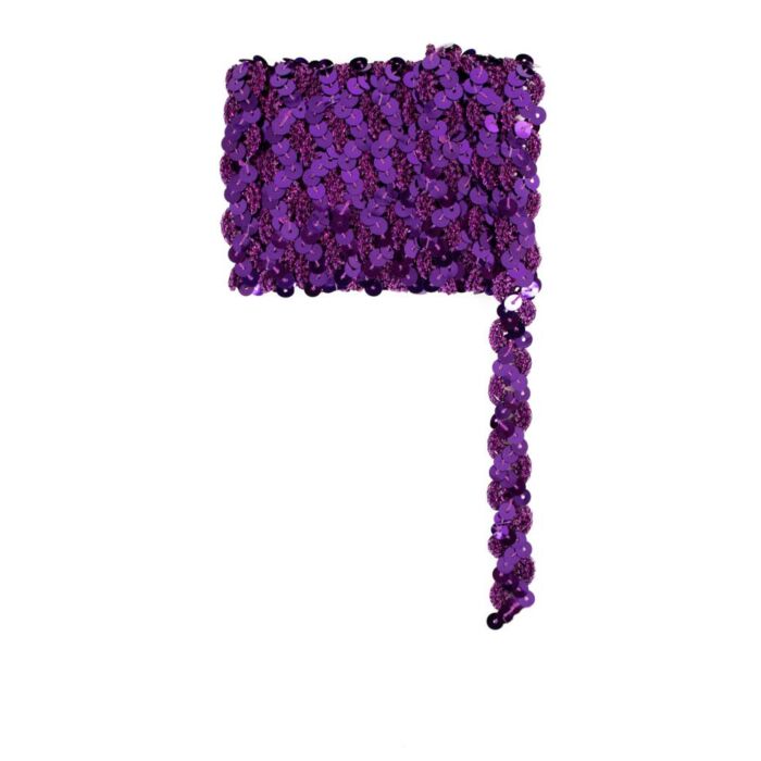 Paillettenband golvend paars 3m