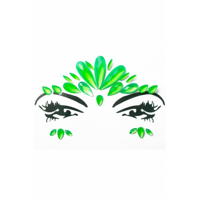 Neon glow gezichtssticker groen
