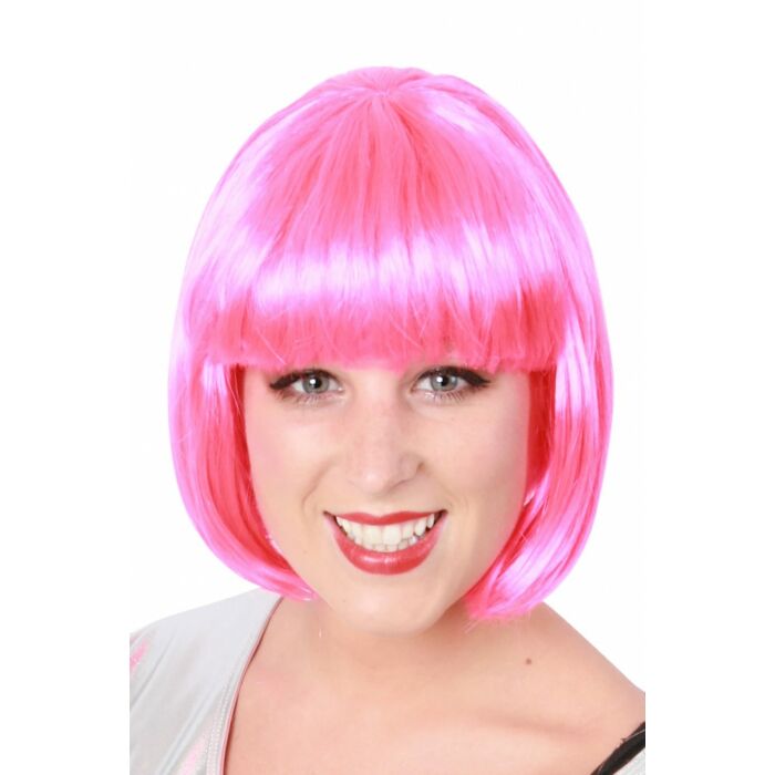 Pruik sensation bobline roze