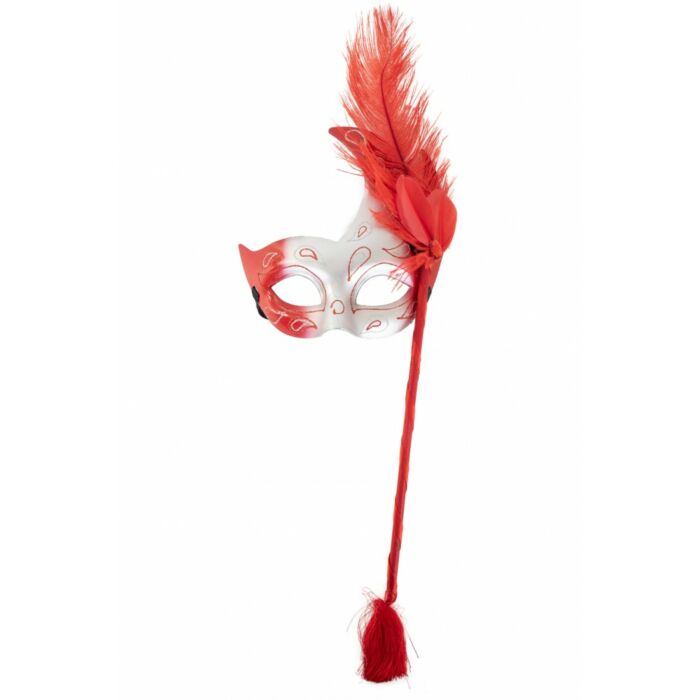 Oogmasker op stok rood 50 cm Oogmasker op stok rood 50 cm