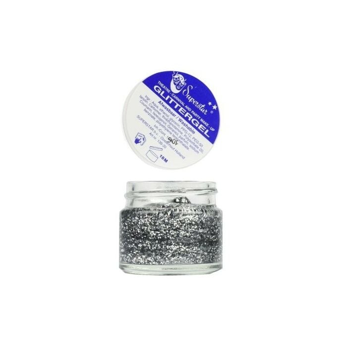 Gel superstar glitterzilver huid & haar 15 ml