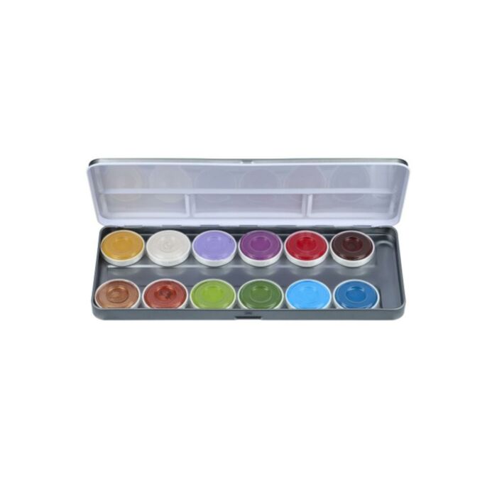 Aqua Face- and Bodypaint palette 12 colours 'Fairy tales & animals' Aqua Face- and Bodypaint palette 12 colours 'Fairy tales & animals'