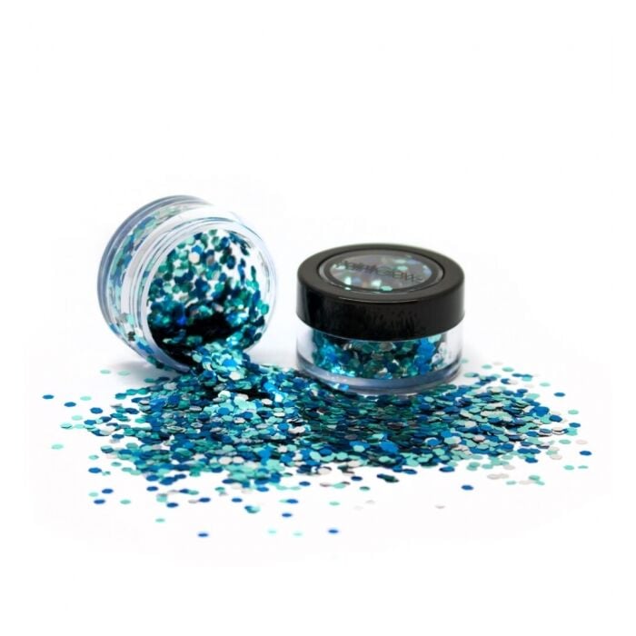 Chunky glitters 'Ice Queen' blauw 3 gram Chunky glitters 'Ice Queen' blauw 3 gram