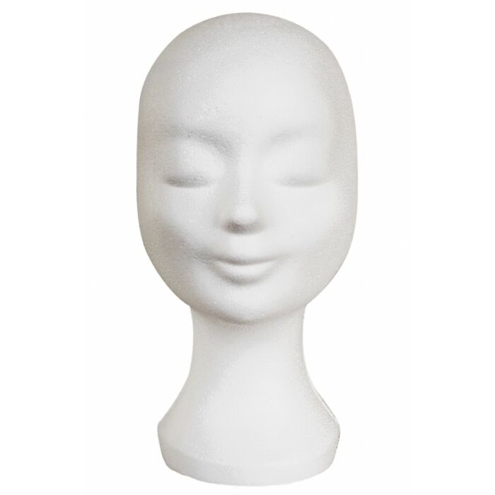 Pruikenhouder tempex wit Pruikenhouder tempex wit