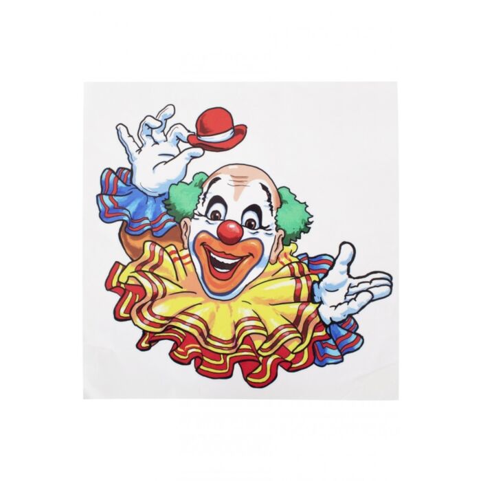 Raamsticker Clown 35 X 40 cm Raamsticker Clown 35 X 40 cm