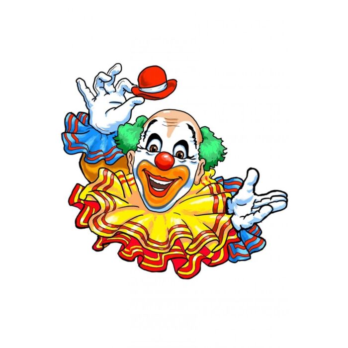 Wanddeco Clown met Kraag 15 cm Wanddeco Clown met Kraag 15 cm