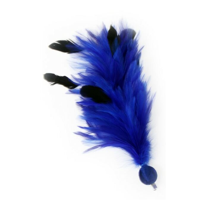Verenpluim blauw buigbaar met speld Verenpluim blauw buigbaar met speld