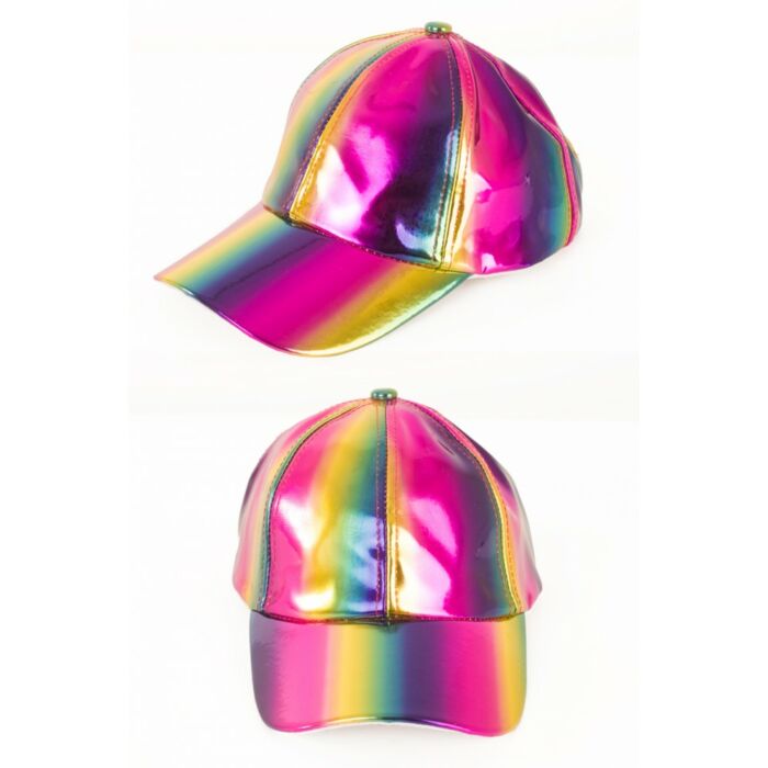 Baseballcap regenboog metallic Baseballcap regenboog metallic