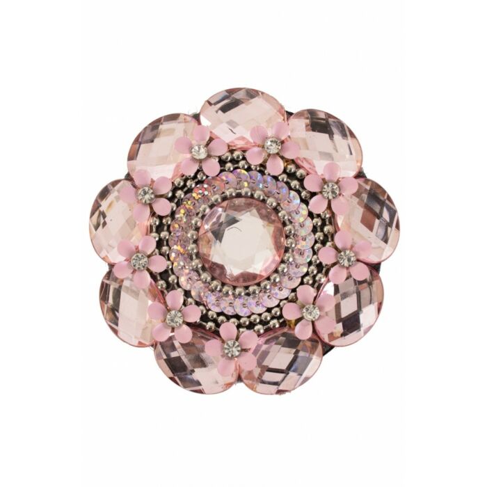 Broche bloem roze