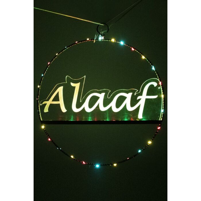 Raam-deur cirkel Alaaf verlicht