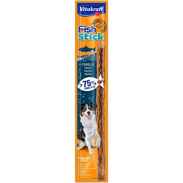 Hondensnack Vitakraft Fish Stick Forel 15 gr Hondensnack Vitakraft Fish Stick Forel 15 gr