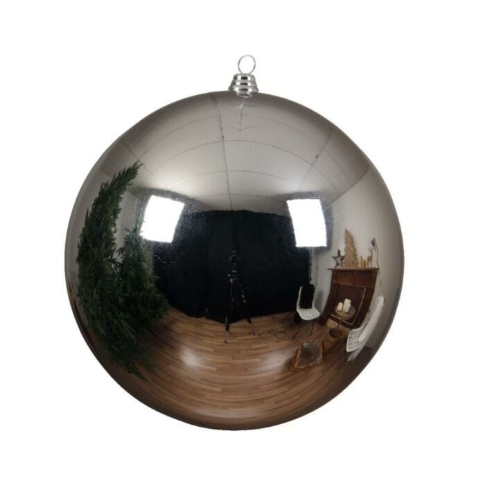 XL kerstbal zilver Ø 25 cm XL kerstbal zilver Ø 25 cm